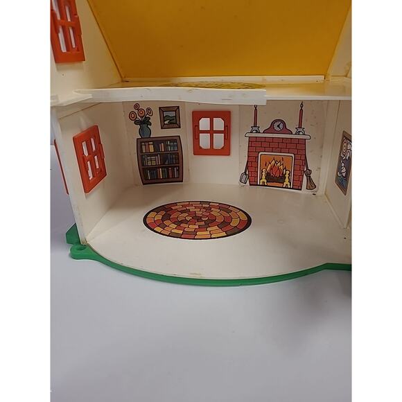 Playskool Hasbro Weebles Wobbles Cottage House Vintage 1973 Yellow White - Picture 4 of 15